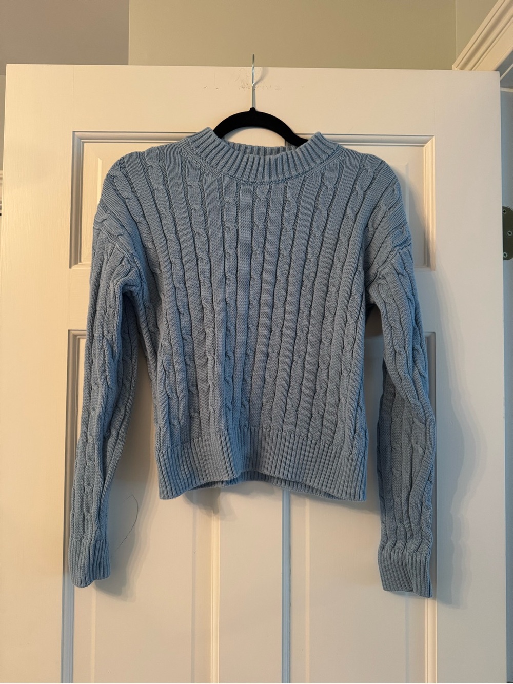 GAP Light Blue Cable Crewneck Sweater